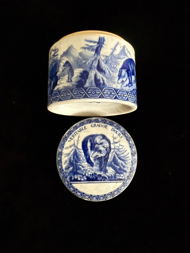 Vase mit Deckel  - Keramik - Pot de "Véritable Graisse d’Ours" #1.0