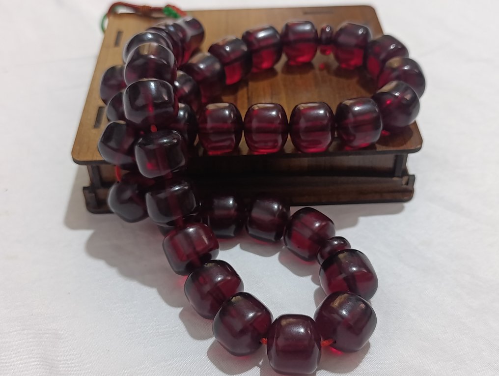  Ροζάριο - Κεχριμπάρι - 1970-1980 - Σπάνια Κομποσκοίνια Προσευχής  #1.0