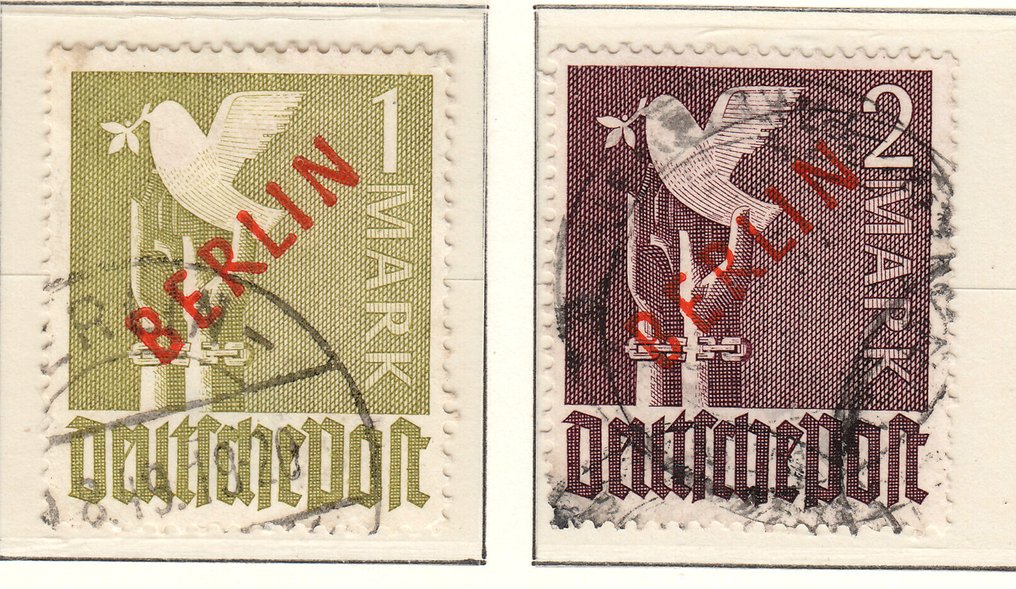 Berlin 1949 - Całkowicie stemplowany rotaufdruck, świetne stemple - Michel Nr. 21-34 #2.1