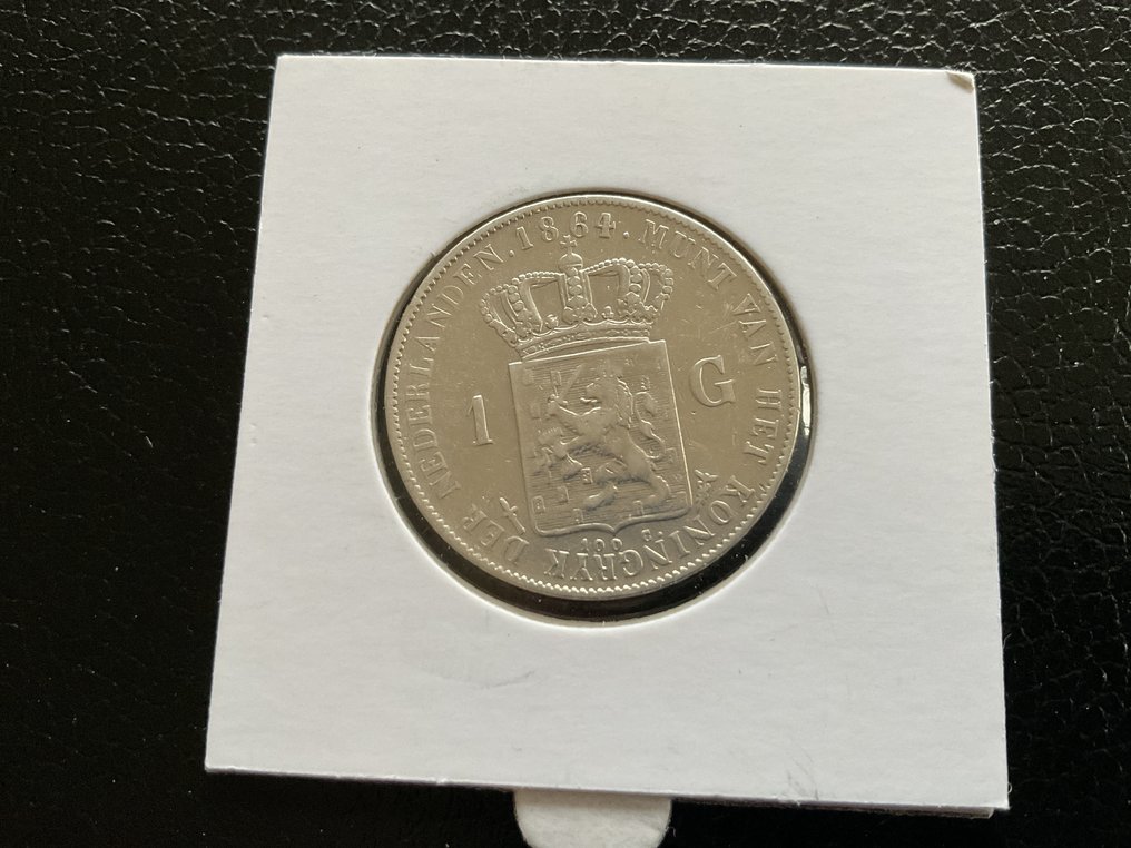 Nederland. Willem III. 1 Gulden 1864 (Zonder minimumprijs) #1.0