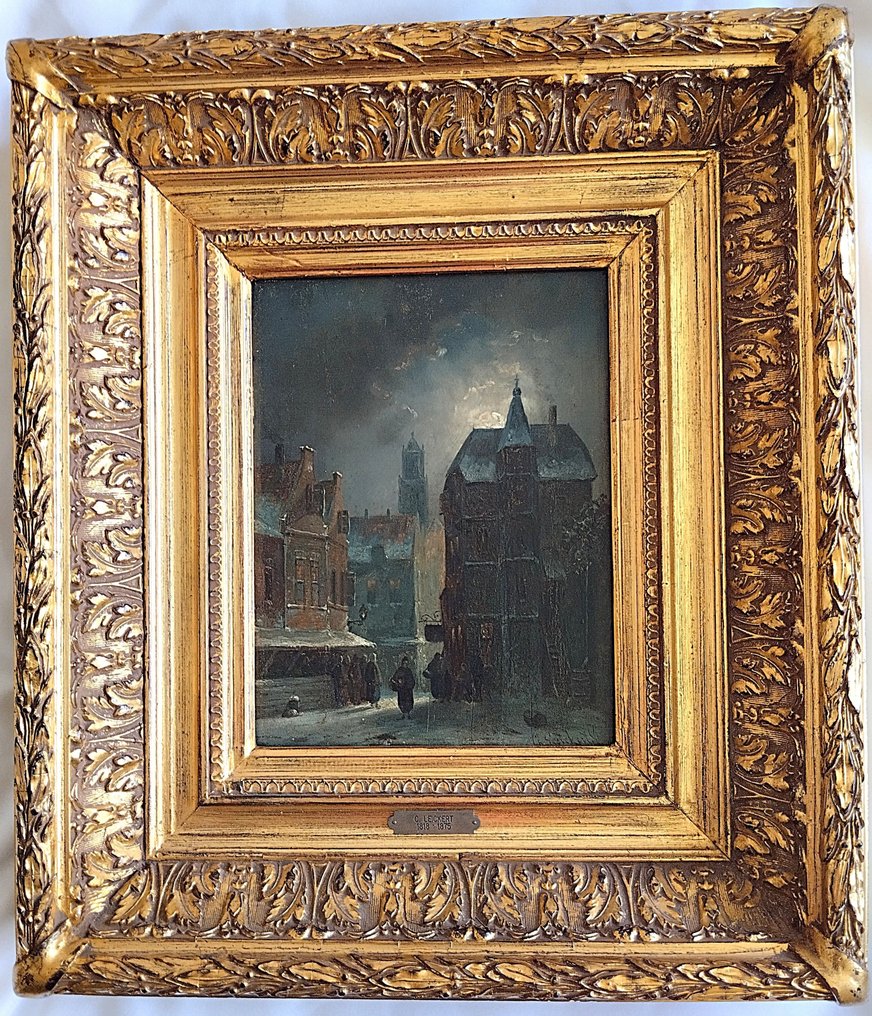Charles Leickert (1816-1907) - Une ville la nuit #1.0