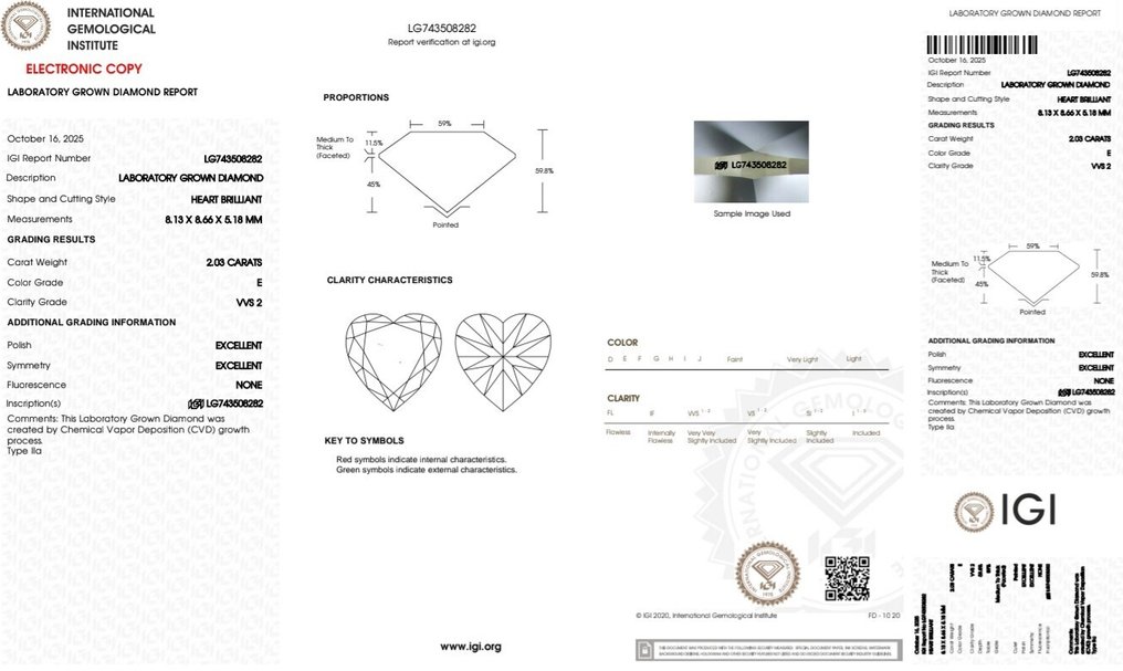 Nincs minimálár - Gyűrű Platina - 2.40ct. tw. Gyémánt (Laboratóriumban előállított) - Gyémánt #2.1