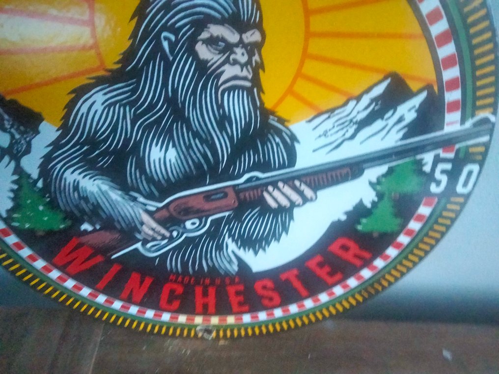 Ηνωμένες Πολιτείες - Emaille διαφημιστική πινακίδα Winchester. - Στρατιωτικά αξεσουάρ #4.3