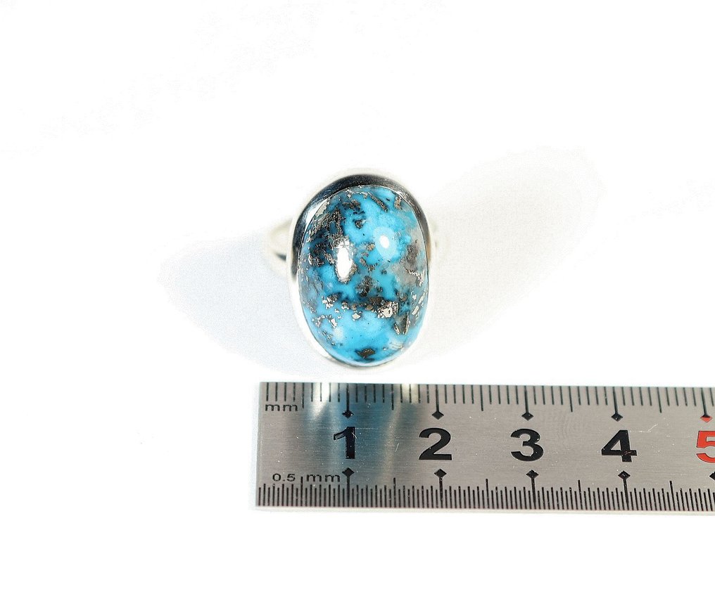 Turquoise / Nishapur Ring / Cabochon / new- 9.82 g - (1) #4.3