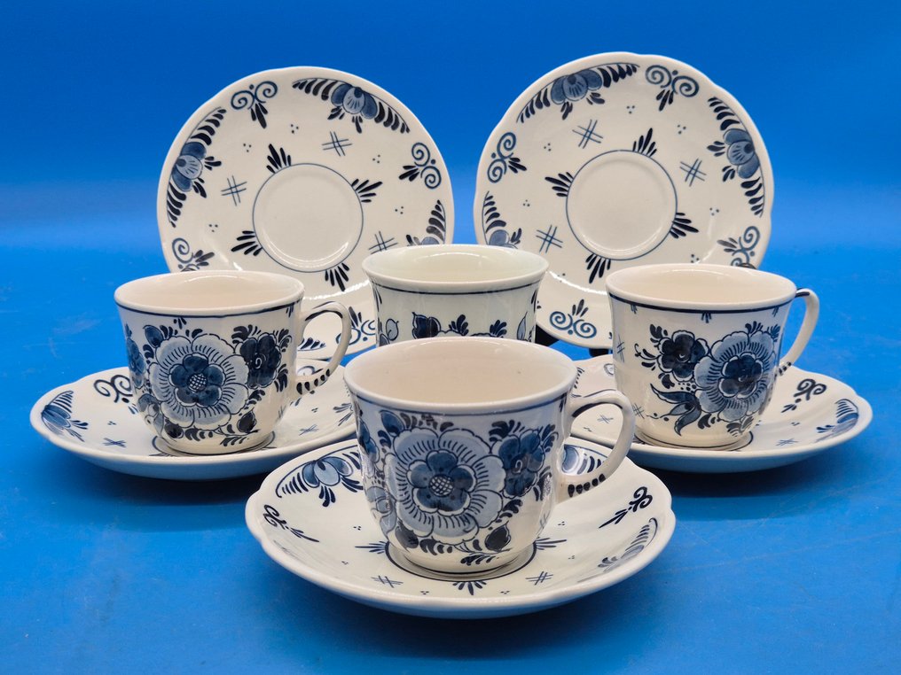 Royal Goedewaagen – „Delfts Blauw“ – Handgemaltes Kaffeeservice aus Holland - Coffee set - Porcelain #1.0