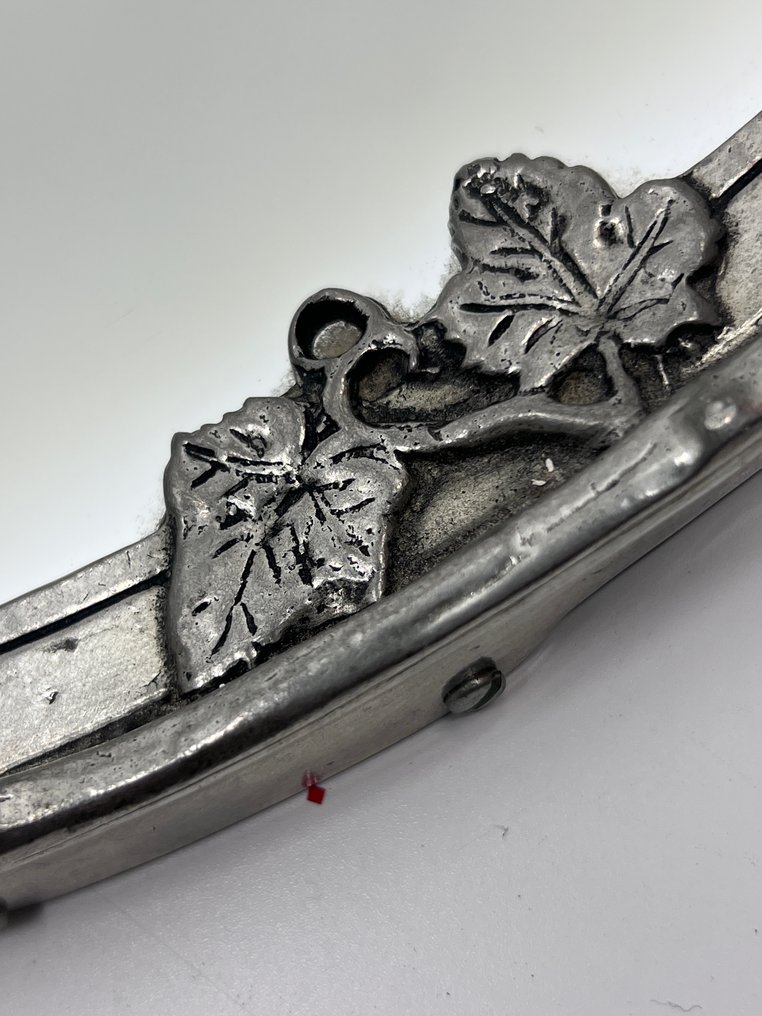 kurz - Kurz - Bandeja - oval - espelho de vidro - Espelho com borda de estanho. #2.1