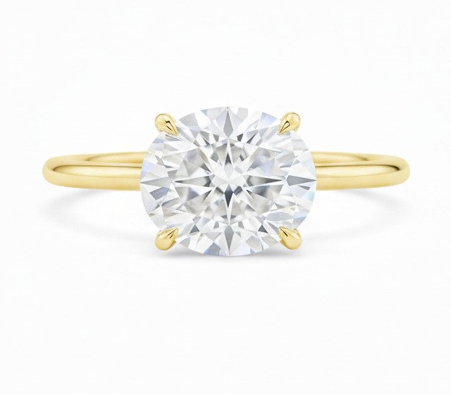 Sormus - 14 kt. Keltakulta - 2.51ct. tw. Timantti (Laboratoriossa kasvatettu) #1.0