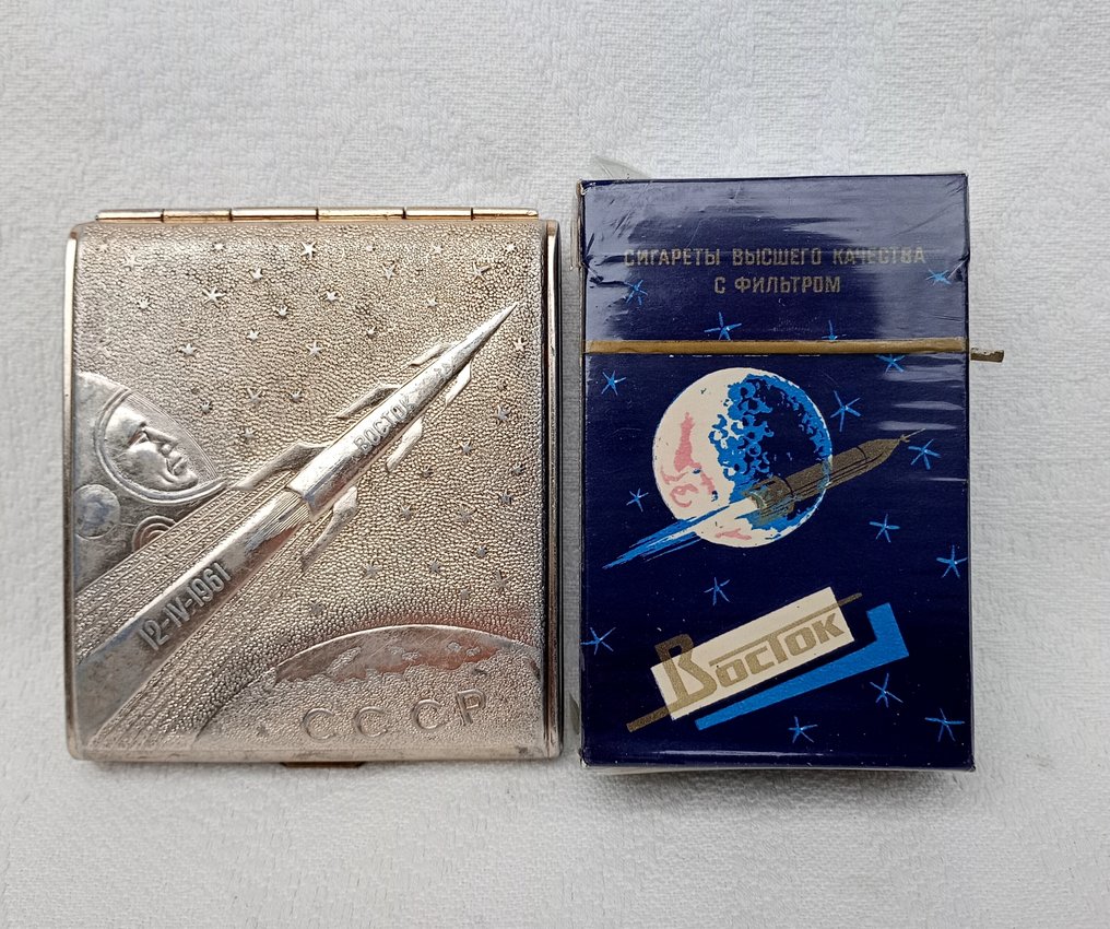 USSR Cigarettes and cigarette case Vostok 12-IV-1961 - 1960-1970 #1.0