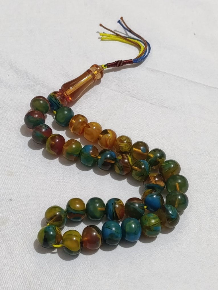  Ροζάριο - Κεχριμπάρι - 1970-1980 - Σπάνια Κομποσκοίνια Προσευχής  #3.2