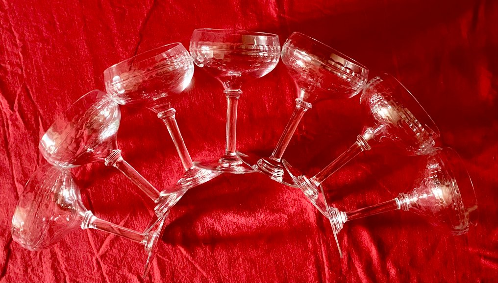 Cristalleries de Lorraine - 杯具組 (7) - 水晶 - 香槟杯 #4.3