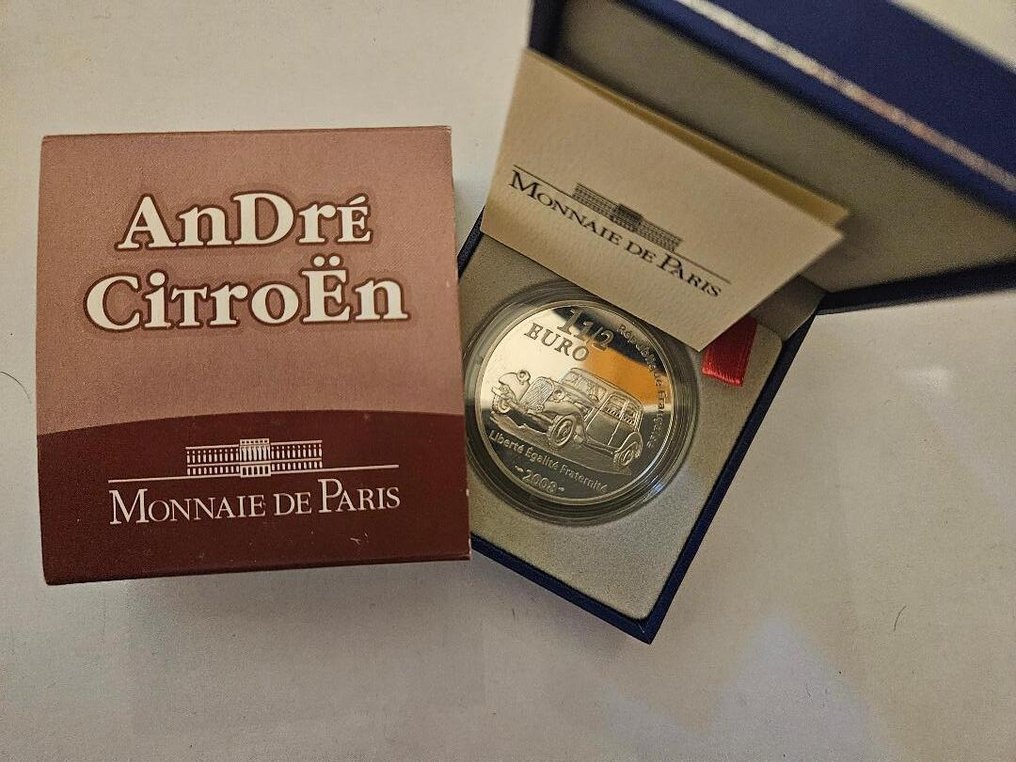 Γαλλία. 1 1/2 Euro 2006/2008 "Citroen" + "Grand-Prix ACF" (2 monnaies) Proof (χωρίς τιμή ασφαλείας) #1.0