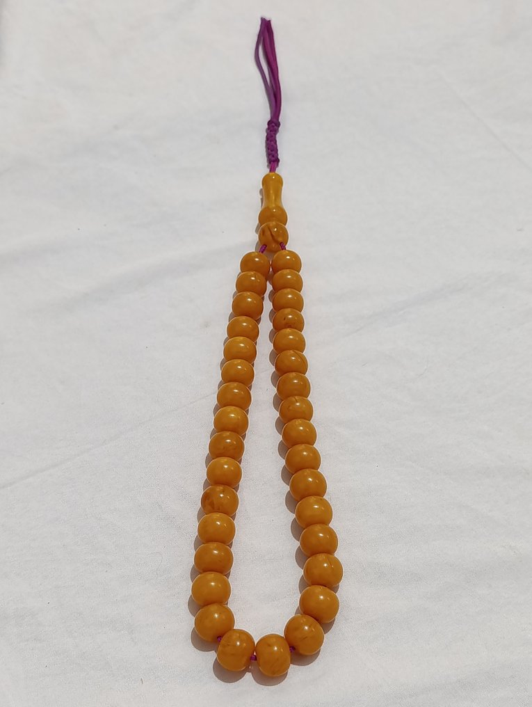  Ροζάριο - Κεχριμπάρι - 1970-1980 - Σπάνια Κομποσκοίνια Προσευχής  #1.0