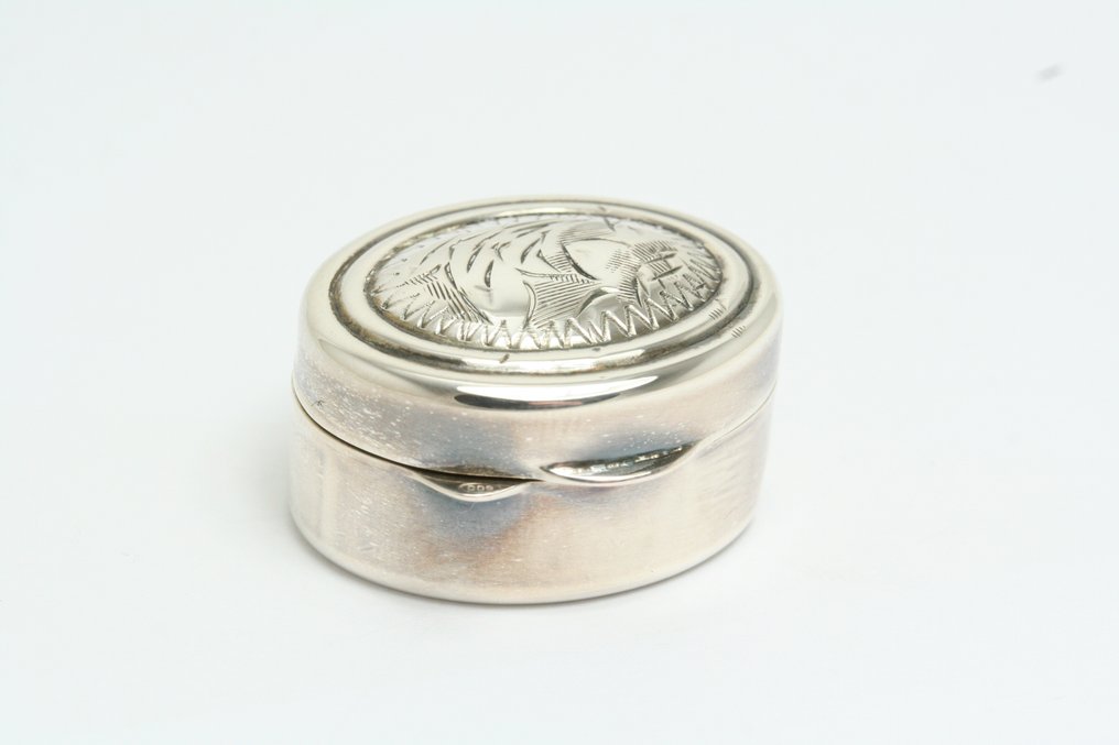 Tablettatartó - Ovális - .800 ezüst - Ezüst gyűrűtartó #3.2