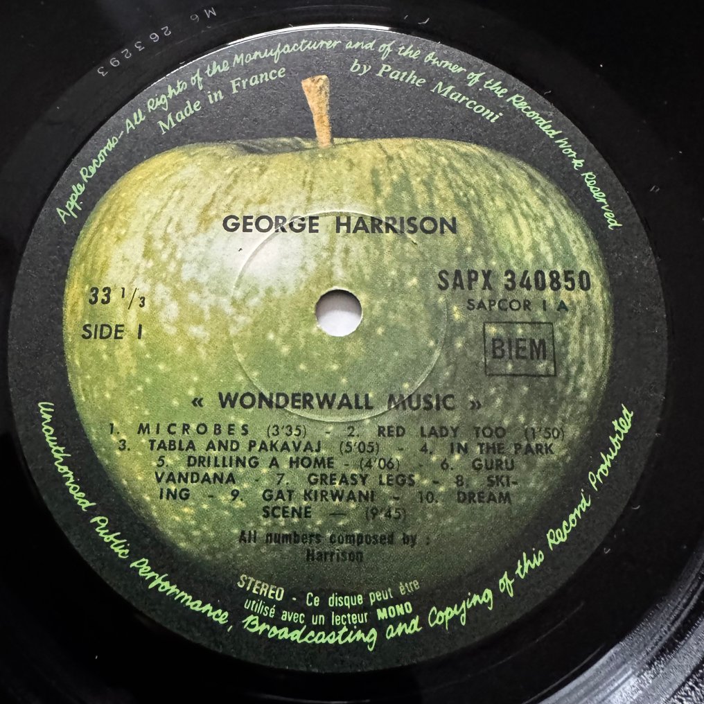 George Harrison - Wonderwall Music [first  pressing] - LP - 1st Pressing - 1968 #3.2