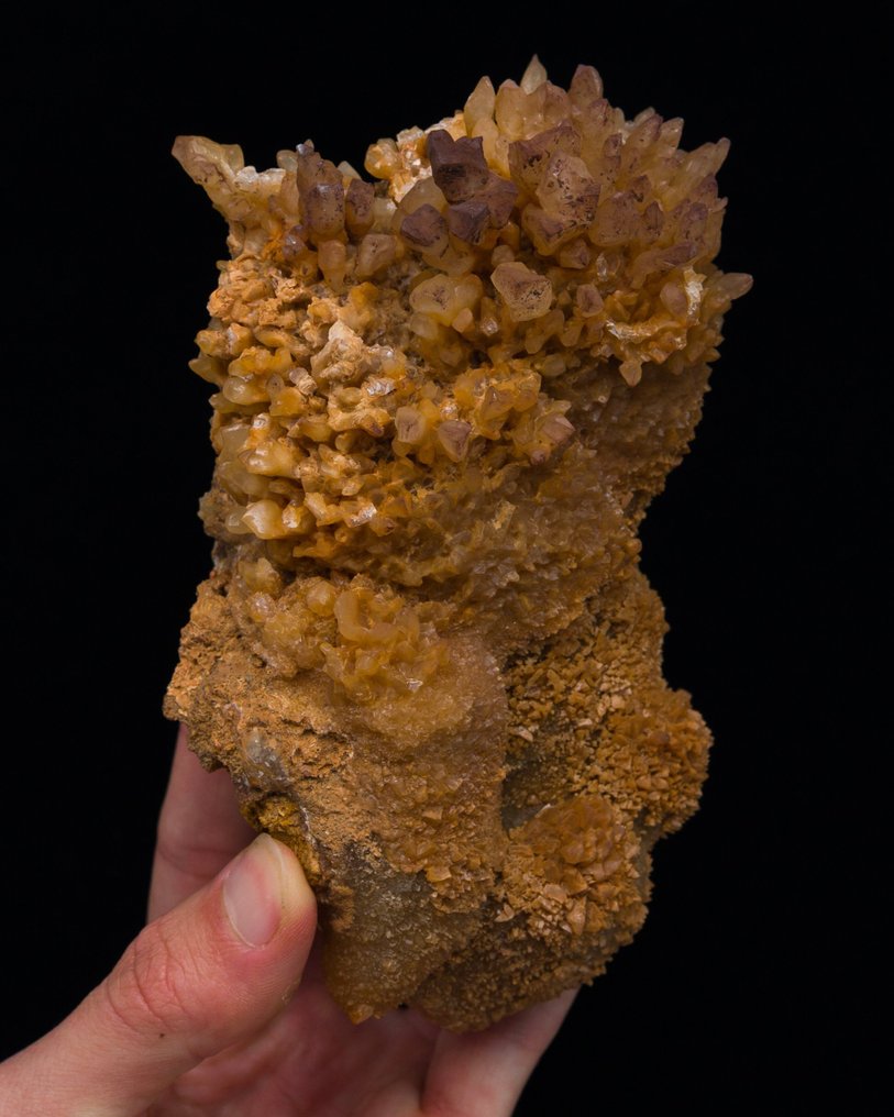 Αρμπόρεστεντ Κάλσιτ πάνω σε λιμόνιτη - Ύψος: 14.5 cm - Πλάτος: 8.5 cm- 857 g - (1) #1.0