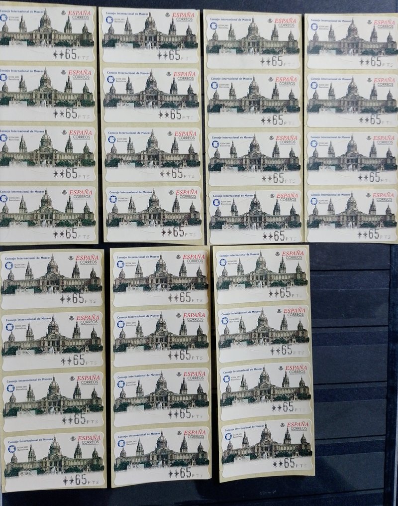 Spain - Historical and philatelic references (ATM labels, or 'variable value stamps' issued by #3.2