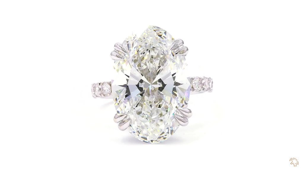 戒指 - 18 克拉 白金 -  10.95ct. tw. 鉆石 (實驗室培育) - 鉆石 #1.0