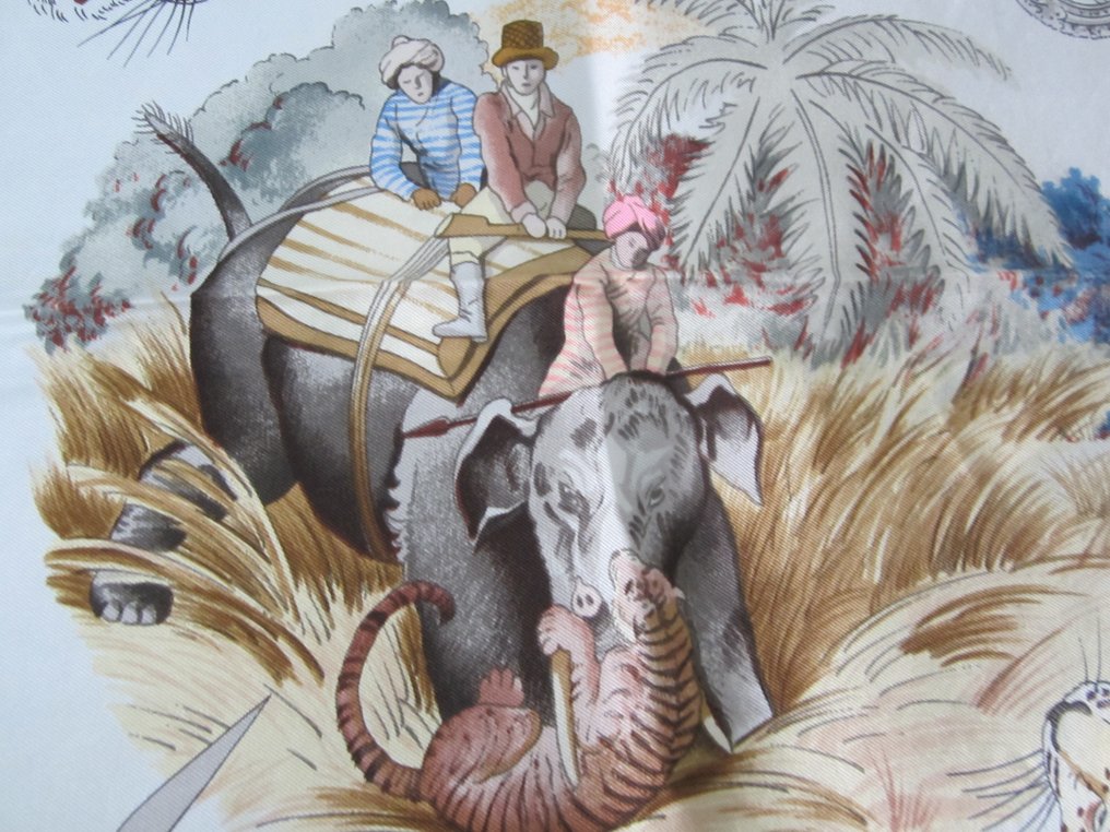 Hermès - Chasses Exotiques LEDOUX de 1980 SOIE - Foulard #4.3