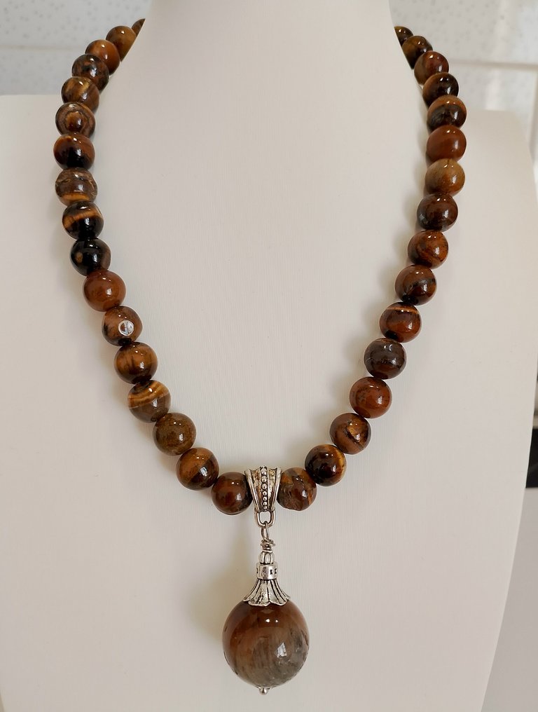 Colar Olho de Tigre - Colar - com pingente Eye Tiger #1.0