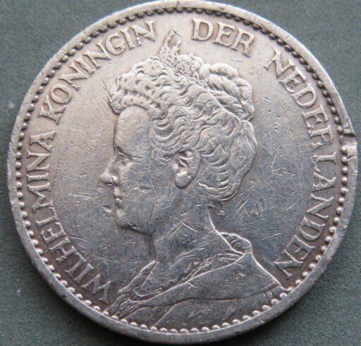 Holland. Wilhelmina. 1 Gulden 1912  (Ingen mindstepris) #1.0