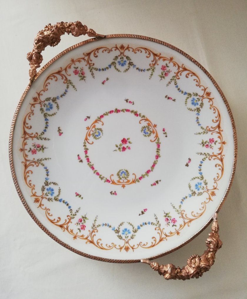 Limoges - Robert Haviland & C. Parlon - Centrotavola - Porcellana, Ottone #1.0