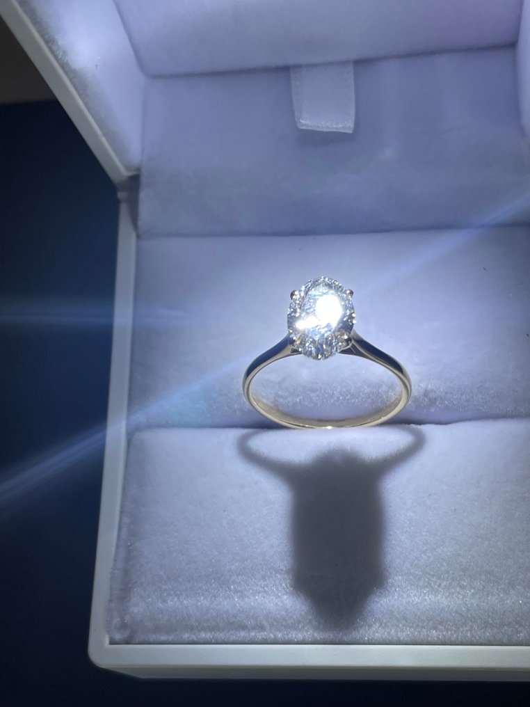 χωρίς τιμή ασφαλείας - Δαχτυλίδι αιωνιότητας - 18 καράτια Κίτρινο χρυσό -  2.06ct. tw. Διαμάντι (Εργαστηριακής καλλιέργειας) #1.0