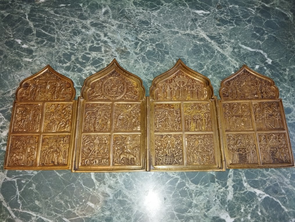 Ikoni - Quadriptych. - Pronssi #2.1