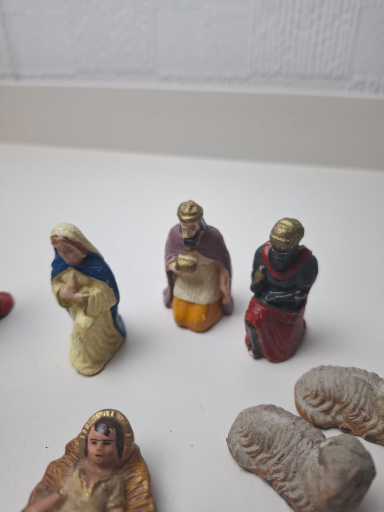 In de stijl van Marolin - Nativity scene - Composite - Set of 12 nativity figures #3.2