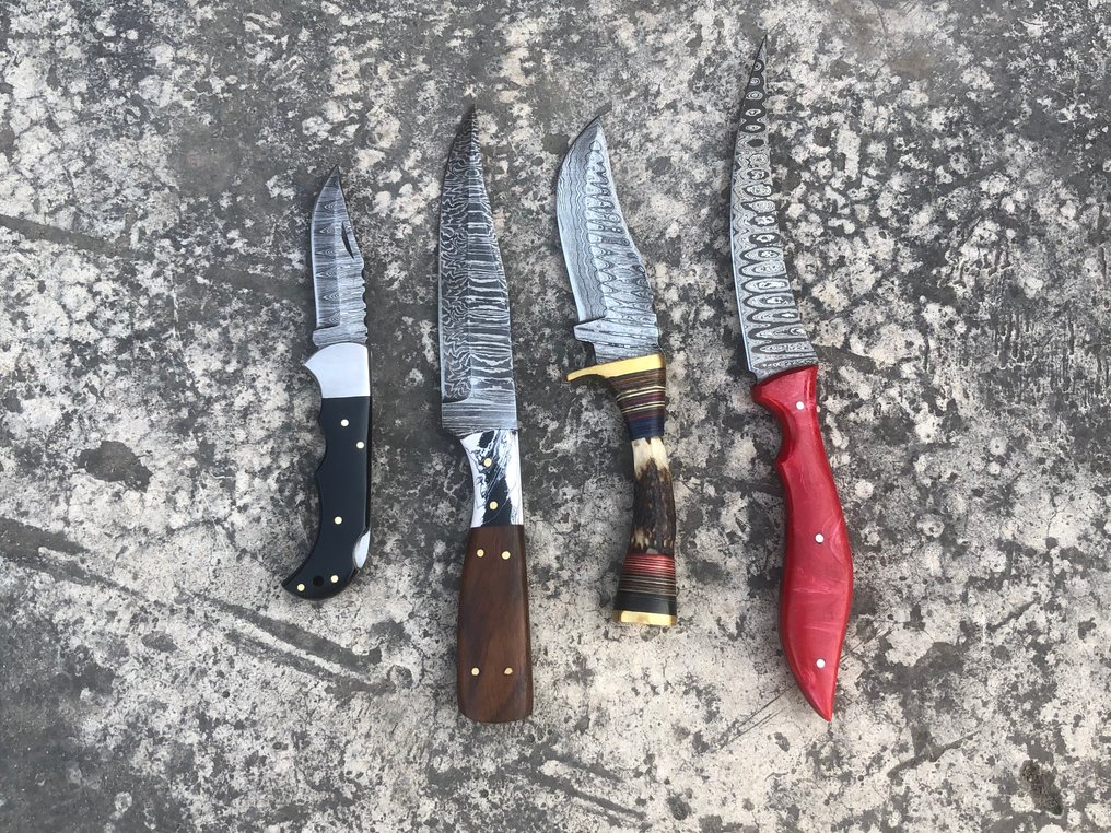 厨刀 - 享有盛誉的手工剥皮刀和多用途刀，锻造钢材，鹿角，骨头，金属片及稀有手柄 - 北美 - (SK22) #2.1