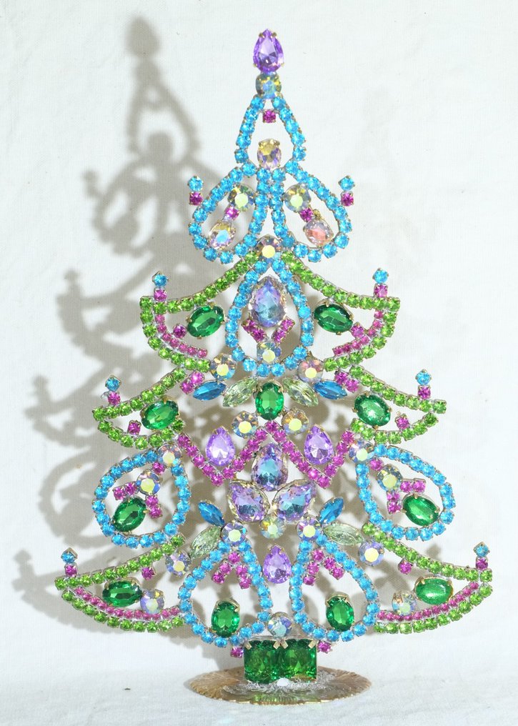 圣诞小雕像装饰品 - 镀金黄铜 - Cristalli Swarovki #4.3