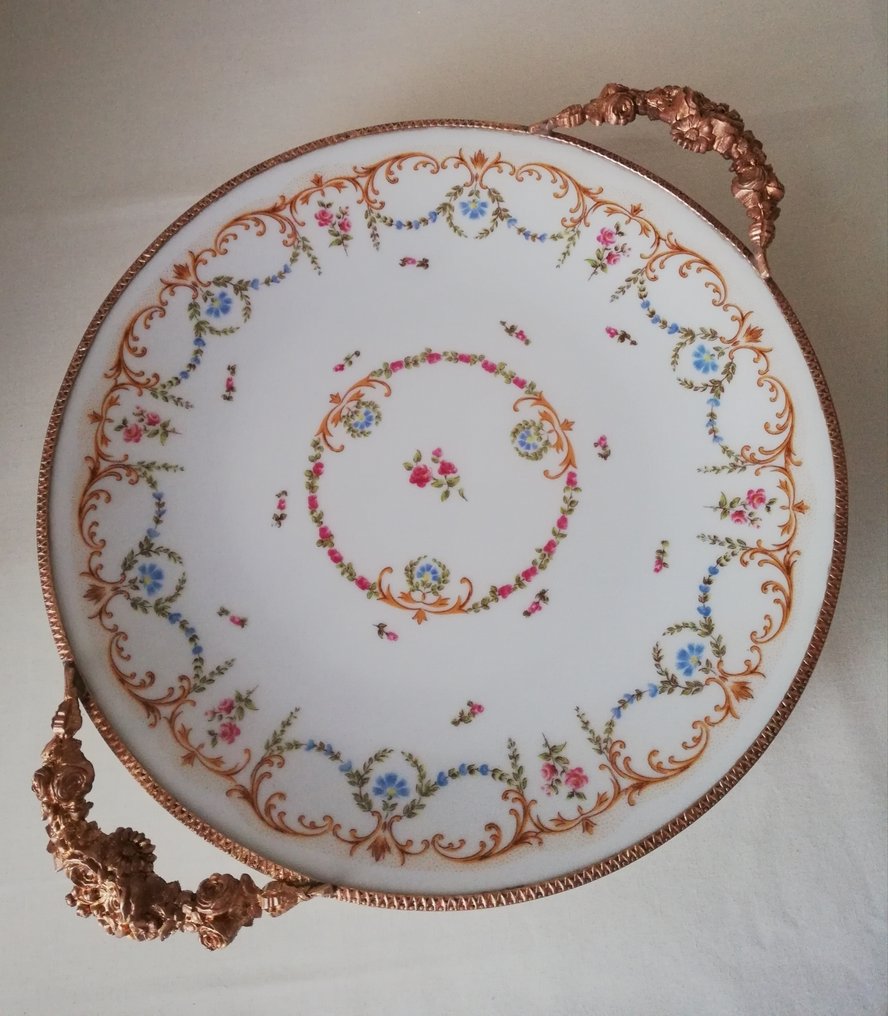 Limoges - Robert Haviland & C. Parlon - Centrotavola - Porcellana, Ottone #2.1