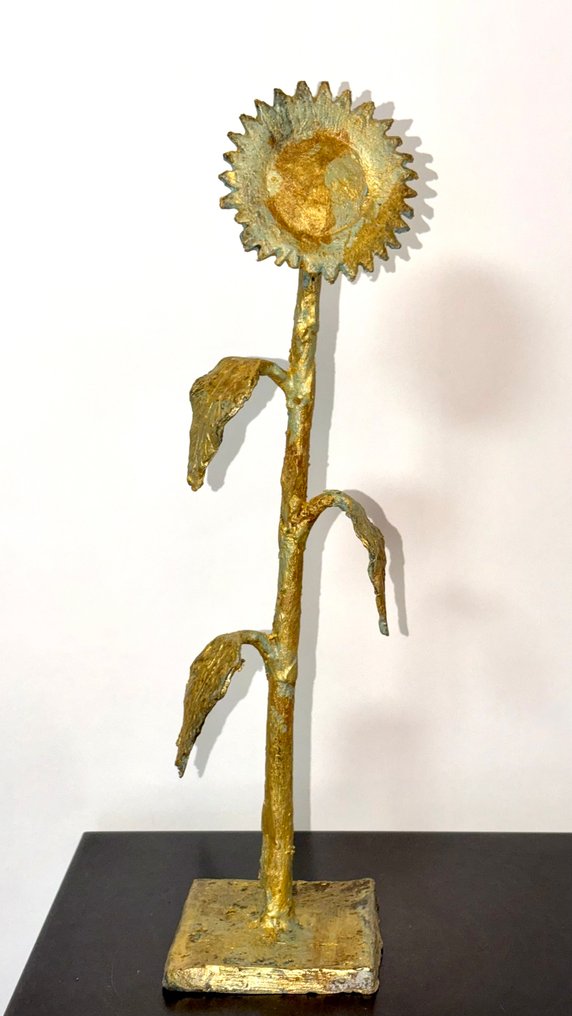 Derme Abdoulaye - Γλυπτό, Tournesol en Bronze - 41 cm - Μπρούντζος #1.0