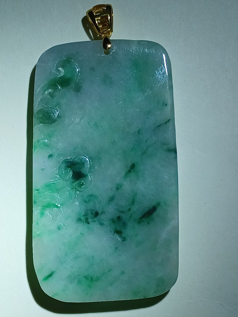 Πιστοποιημένο με NGTC υψηλής ποιότητας κρεμαστό από Βιρμανικό jadeite. - Κρεμαστό κόσμημα #3.2