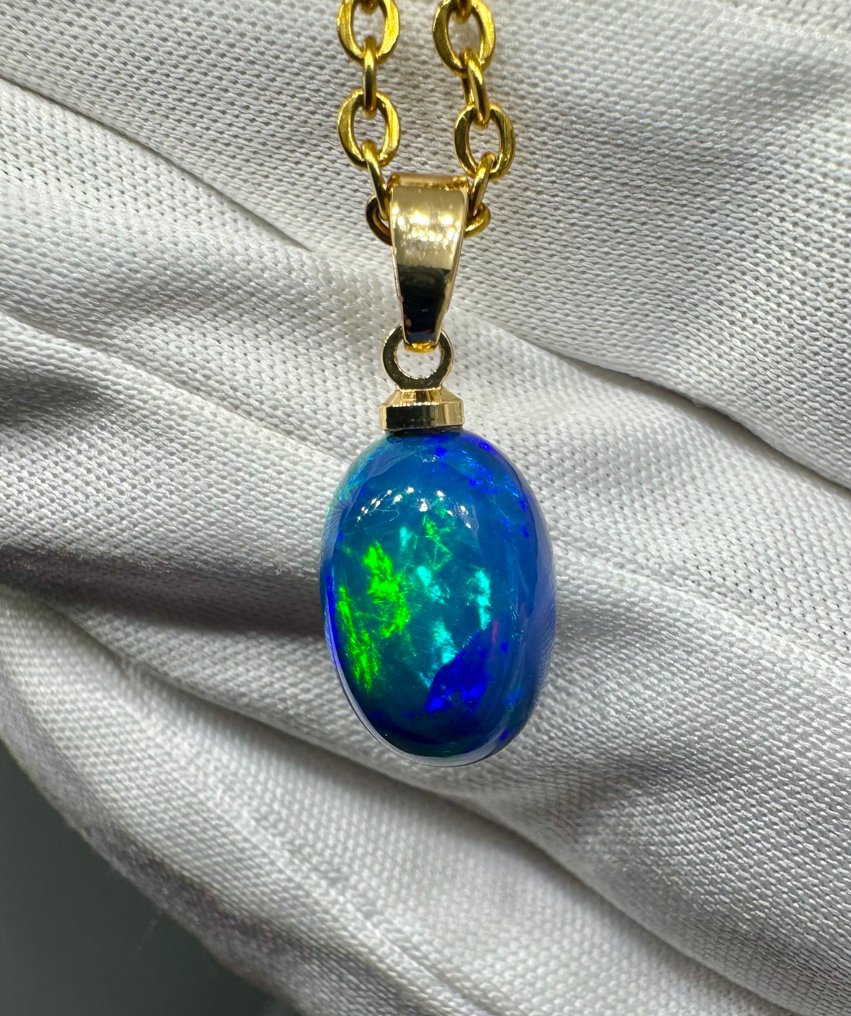 Opal Vedhæng - Højde: 20 mm - Bredde: 8.5 mm- 0.77 g - (1) #4.3