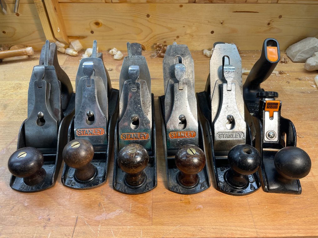 Stanley / Bailey - Munkaeszköz (6)  - 6 antik faeszterga. #1.0