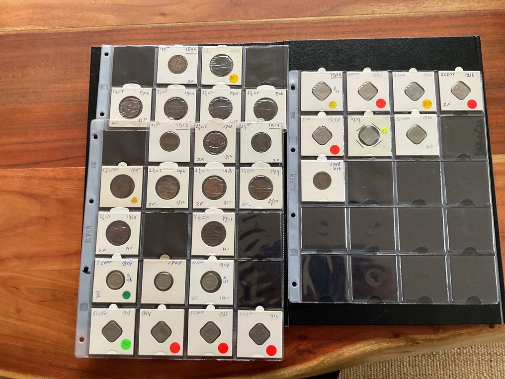 Nederland. Wilhelmina. 1894-1948 2 1/2 en 5 cent (30) 2 complete series (Zonder minimumprijs) #1.0