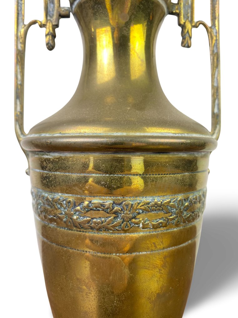 Vase - Gilt brass - Height 33cm #4.3