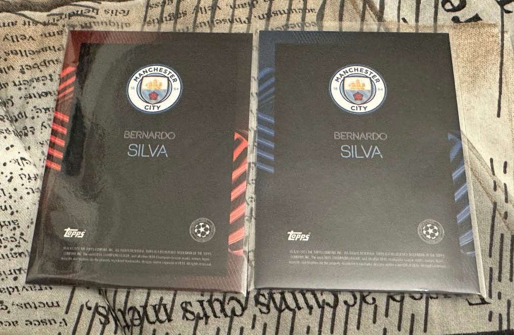 2021 Topps UEFA Champions League Bernardo Silva 07/10, 27/49 Autographed card, Serialised card, Parallel card, Limited edition - 2 Card - Near Mint (NM) #3.2