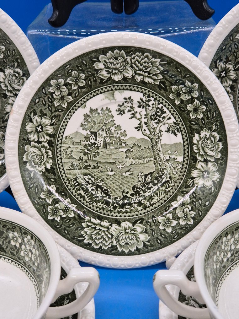 Speiseservice - Villeroy & Boch Mettlach – „Rusticana“ – Suppentassen mit Untertellern, Unterglasurdekor im - Porzellan #3.2