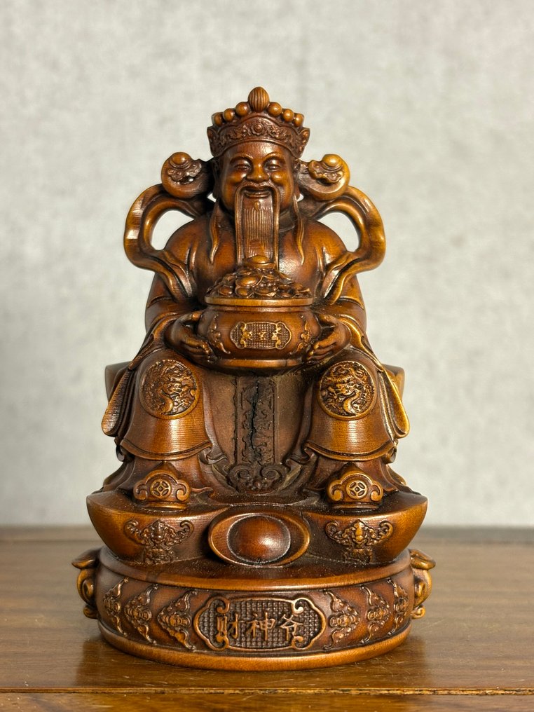 Isten a gazdagságban. - Puszpángfa - Kína - Late 20th century #1.0