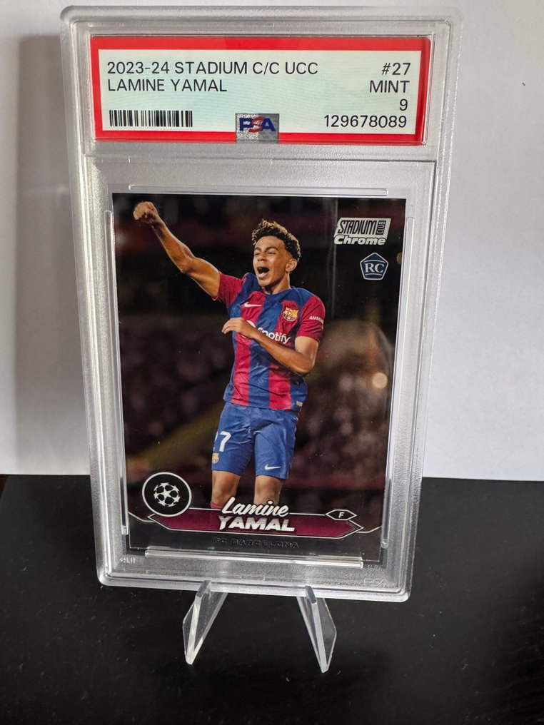 2023/24 Topps Chrome UCC Lamine Yamal 27 新秀卡 - PSA 9 - 1 Graded card #1.0