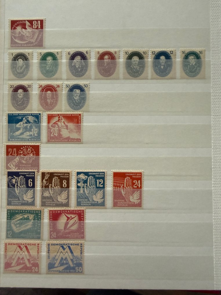 German Bundespost DDR and Berlin 1948/1962 - Collection in 3 stock books. #2.1
