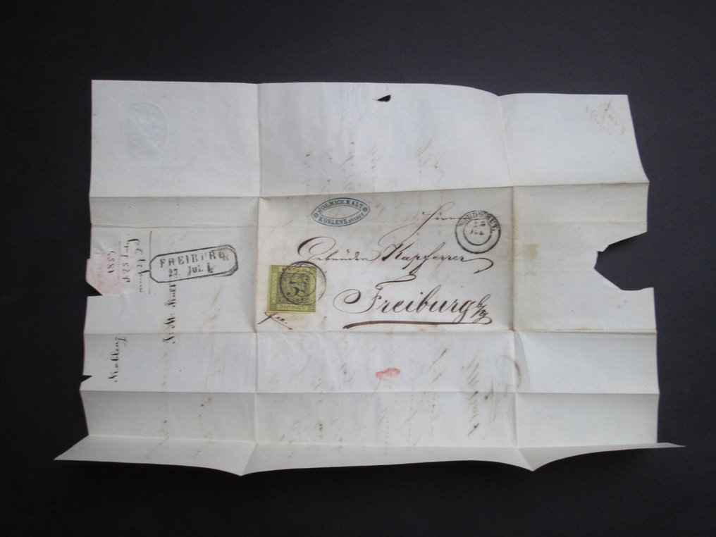 Baden - 3 Kreuzer i 6 Kreuzer Baden Altdeutsland na list #3.2