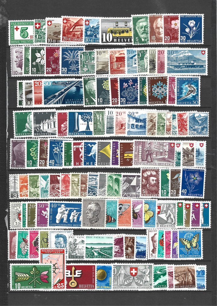 Switzerland 1946/1960 - Switzerland stamp collection, new and complete, from 1960 onwards. - Unificato #1.0