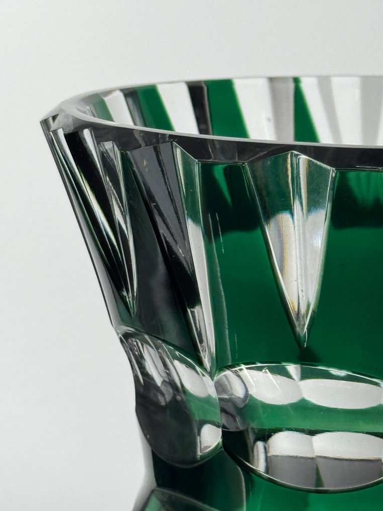Val Saint Lambert - Wazon - Kryształ - Wazon szmaragdowy VSL #3.2