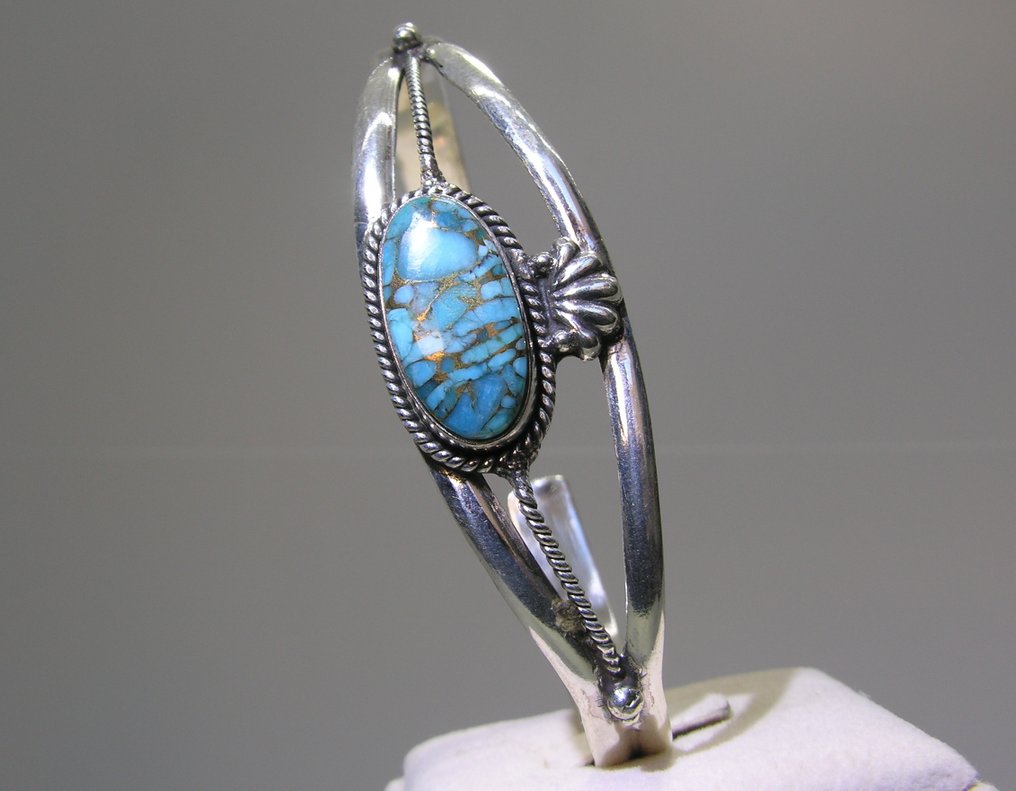 Τυρκουάζ Βραχιόλι - Ύψος: 71 mm - Πλάτος: 56 mm- 17.5 g - (1) #1.0