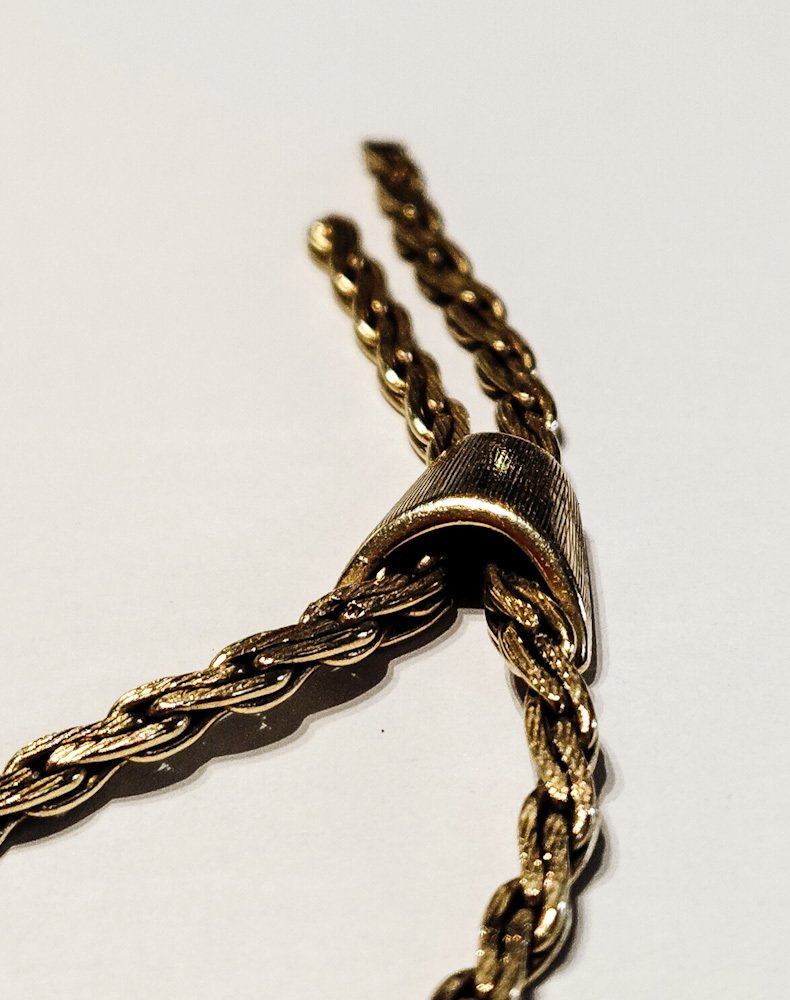 Chaîne - 14 carats Or jaune - Collier western bolo #4.3