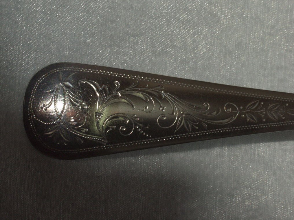 Gerritsen & Van Kempen - Couverts de service à salade (2) - Argent 835 - 1900-1910 - Fourchette en argent ancien #4.3