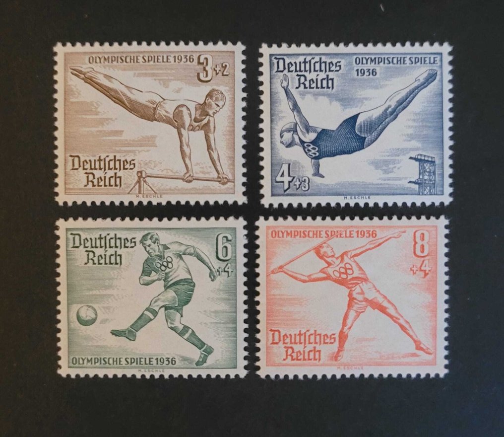 Német Birodalom 1935/1936 - Olympiai Játékok Postfris a 2 sorozat és 2 blokk. #3.2