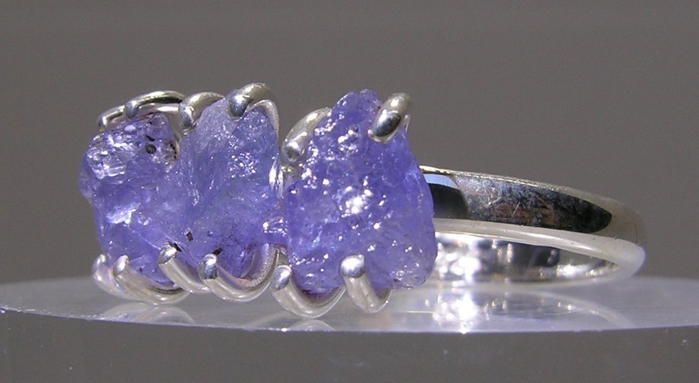 Tanzanite Ring - Altezza: 25.4 mm - Larghezza: 9.2 mm- 3.08 g - (1) #3.2